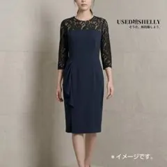 美品 ダイアグラム グレースコンチネンタル ドレープ切替 ワンピース ドレス