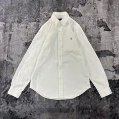 ラルフシャツ ホワイトシャツ ユニセックス 人気カラー 刺繍ロゴ 雰囲気抜群