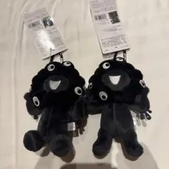 黒ミャクミャク　カラビナ付きマスコット　立ち、座り2個セット