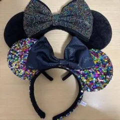 ミニーマウス風カチューシャ 2点セット