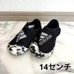 adidas ブラック カモフラージュ キッズサンダル14センチ