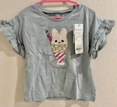 新品 anyfam エニィファム 接触冷感ミラクルスパンコールTシャツ 110