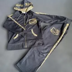 Hello Kitty ジャージセット ヒョウ柄ブラック