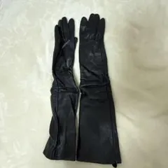 黒のレザー ロンググローブ(合皮)