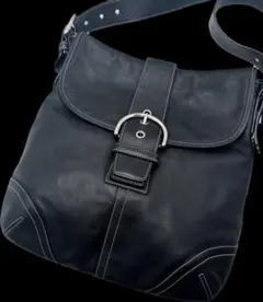 コーチ COACH ショルダーバッグ サコッシュ レザー 革 ブラック