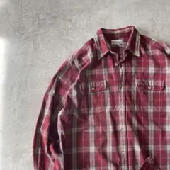 【希少XLサイズ、ミドルウエイト◎】carharttネルシャツ古着チェック赤
