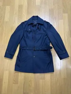 ネイビー ストライプ トレンチコート ベルト付き