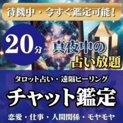 20分間占い放題チャット鑑定　仕事・恋愛・人間関係・複雑なお悩み・人生・タロット