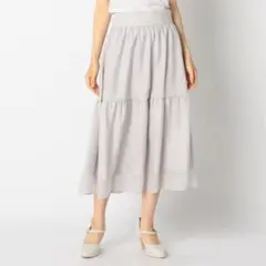 オーガンジー切替ミディスカート／ミッシュ・マッシュ（MISCH MASCH）