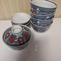 陶器製 蓋つき煮物椀 5こセット