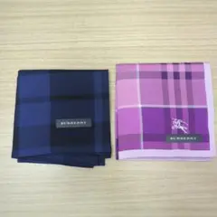 BURBERRY　メンズ　ハンカチ2枚セット　チェック柄