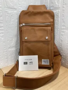 極美品 PORTER ボディバック スリングショルダー キャメル 吉田カバン