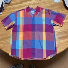 OPEN STAFF マルチカラー チェック柄 半袖シャツ