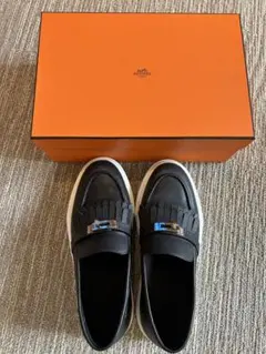 HERMES ケリーローファー プラットフォーム 36サイズ ブラック 美品 