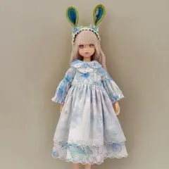 20センチドール　22センチドール　ワンピース　紫陽花