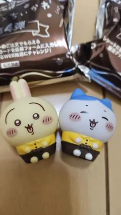 ちいかわ ココス コラボ第4弾 ソフビ人形 ハチワレ&うさぎ