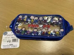 SNOOPY キャラクターポーチ 青