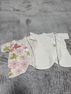 ベビー肌着セット 花柄 無地 40-45cm