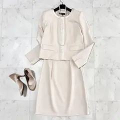 新品　Reflect スーツ　ノーカラー ジャケット　スカート　セットアップ