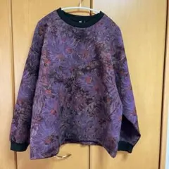 美品HARE ハレ フラワー ジャガード プルオーバー スウェット 総柄 花柄