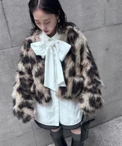 AmeriVINTAGE ANIMAL SHAGGY KNIT CARDIGANのサムネイル