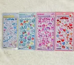 サンリオ ボンボンドロップ風シール　４枚セット　キティ　マイメロ