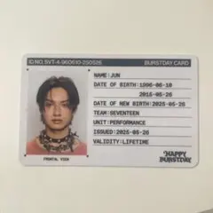 SEVENTEEN JUN IDカード HAPPYBURSTDAY 준