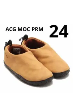 良品✨NIKE ACG レザー モックシューズ ブラック 軽量 サイドゴア 2025