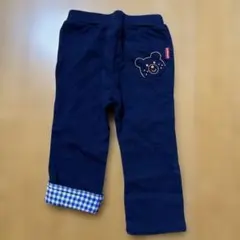 美品★ミキハウス★トレーナー素材★クマ刺繍パンツ★90