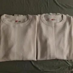 hanes サーマル　ホワイト　M 2枚