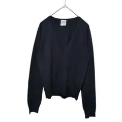 1185 【オリーブデオリーブ】ニット カーディガン Vネック 長袖 M 黒のサムネイル