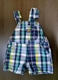 OshKosh B'gosh　 チェック柄オーバーオール 80