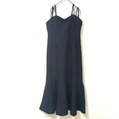 バズウィット キャミ 원피스 黒色 ロング丈 マーメイドシルエット LL