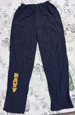 US NAVY 米軍実物フィジカルトレーニングパンツ ネイビー　ナイロン100%