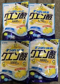 サクマ すっぱい元気 クエン酸 3000mg 早摘みレモン ソーダ味 4袋セットのサムネイル