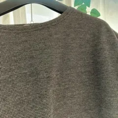 GU ドルマン袖　千鳥格子トップス　チェックシャツ