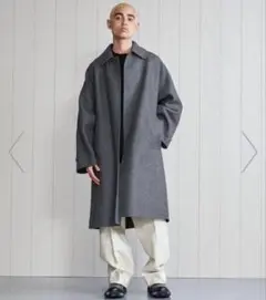 WOOLY HERRINGBONE BALMACAAN COAT - メルカリ