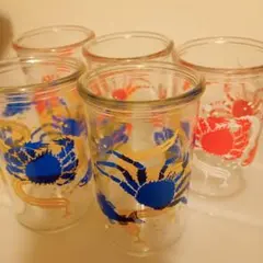 碓氷勝三郎商店　北の勝　カップ酒容器　カニ模様　5点のサムネイル