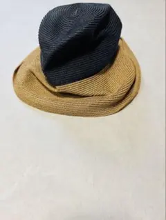 しーちゃん 遮光 麦わら ラフィア調 ブレードキャップ mamot ブラック