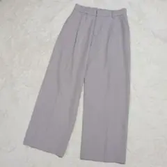 ​ROPE PICNIC タックワイドパンツ 38 淡い紫 センタープレス