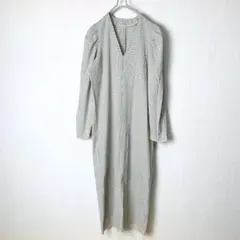 美品 ラウジー ★ チェック柄 深Vネック カットソー ロングワンピース 長袖のサムネイル