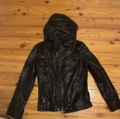 no id レザージャケット 着画あり