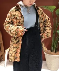 ビームスボーイ プリント フリース シャツ フラワー 花柄