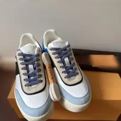 美品TODS トッズ スニーカー レディース 21cm ブルー 本革 イタリア製 org.jpg