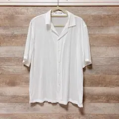 ZARA メンズ ホワイト シースルー 半袖シャツ L