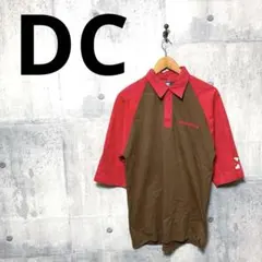 DC ディーシー メンズ 5部袖ポロシャツ L ブラウン/レッドのサムネイル