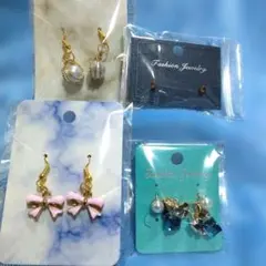 No.26　デザインピアス4点セット