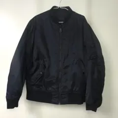 極美品　GU ヒートパデッドMA-1ブルゾン ブラック Lサイズ