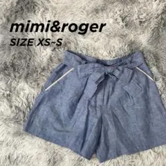 ミミ＆ロジャー リボンベルト ショートパンツ ブルー 0 【1276】のサムネイル