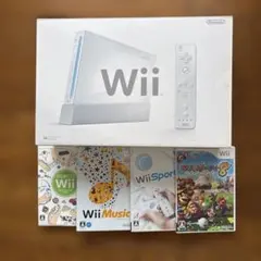 動作品Wii本体+6本ゲームソフトセット+Wiiフィット本体 - メルカリ